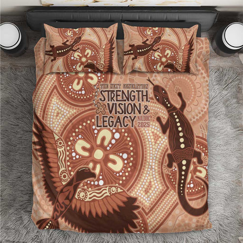 NAIDOC 2025 Strength Vision & Legacy Bedding Set Future Dreaming - Taupe