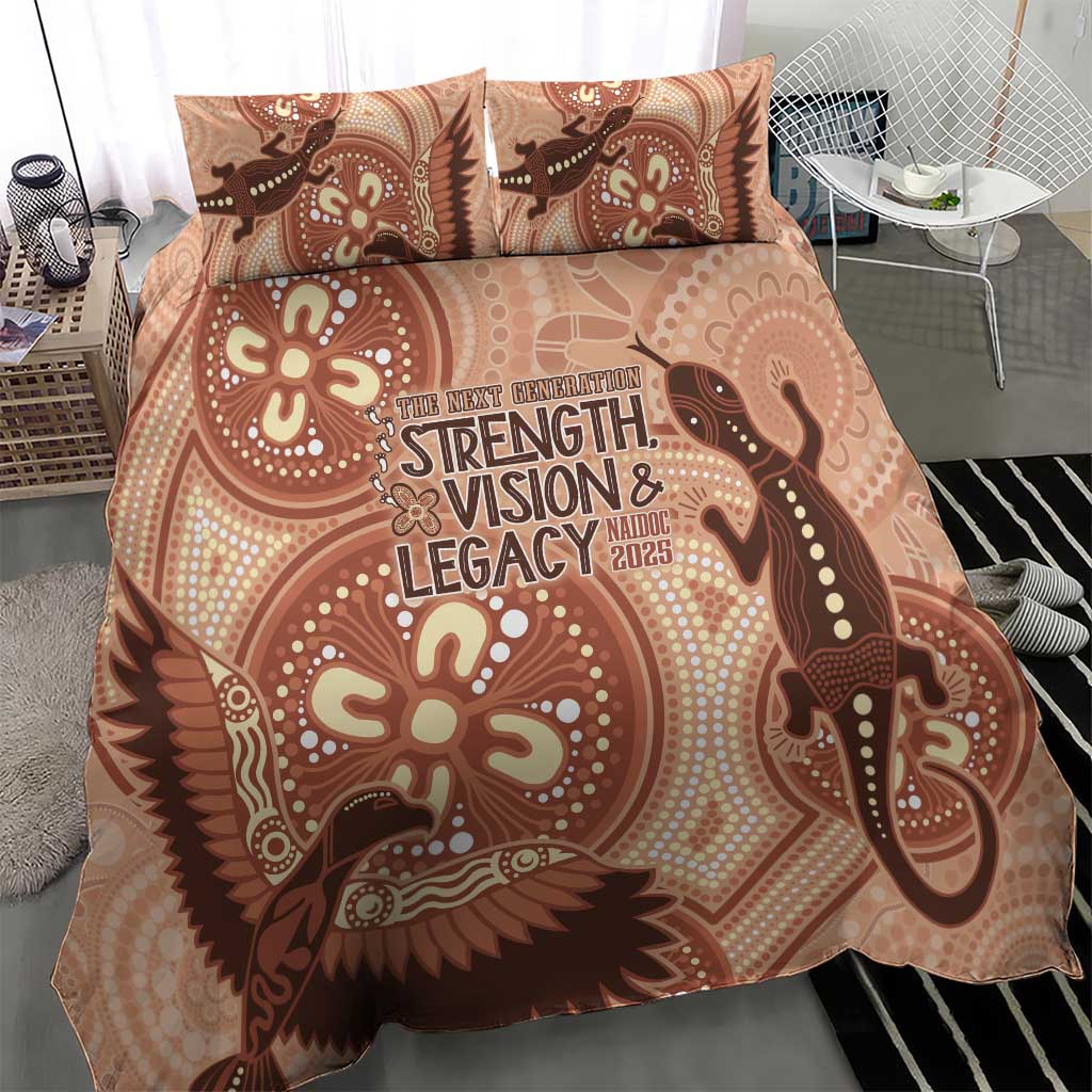 NAIDOC 2025 Strength Vision & Legacy Bedding Set Future Dreaming - Taupe