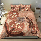 NAIDOC 2025 Strength Vision & Legacy Bedding Set Future Dreaming - Taupe