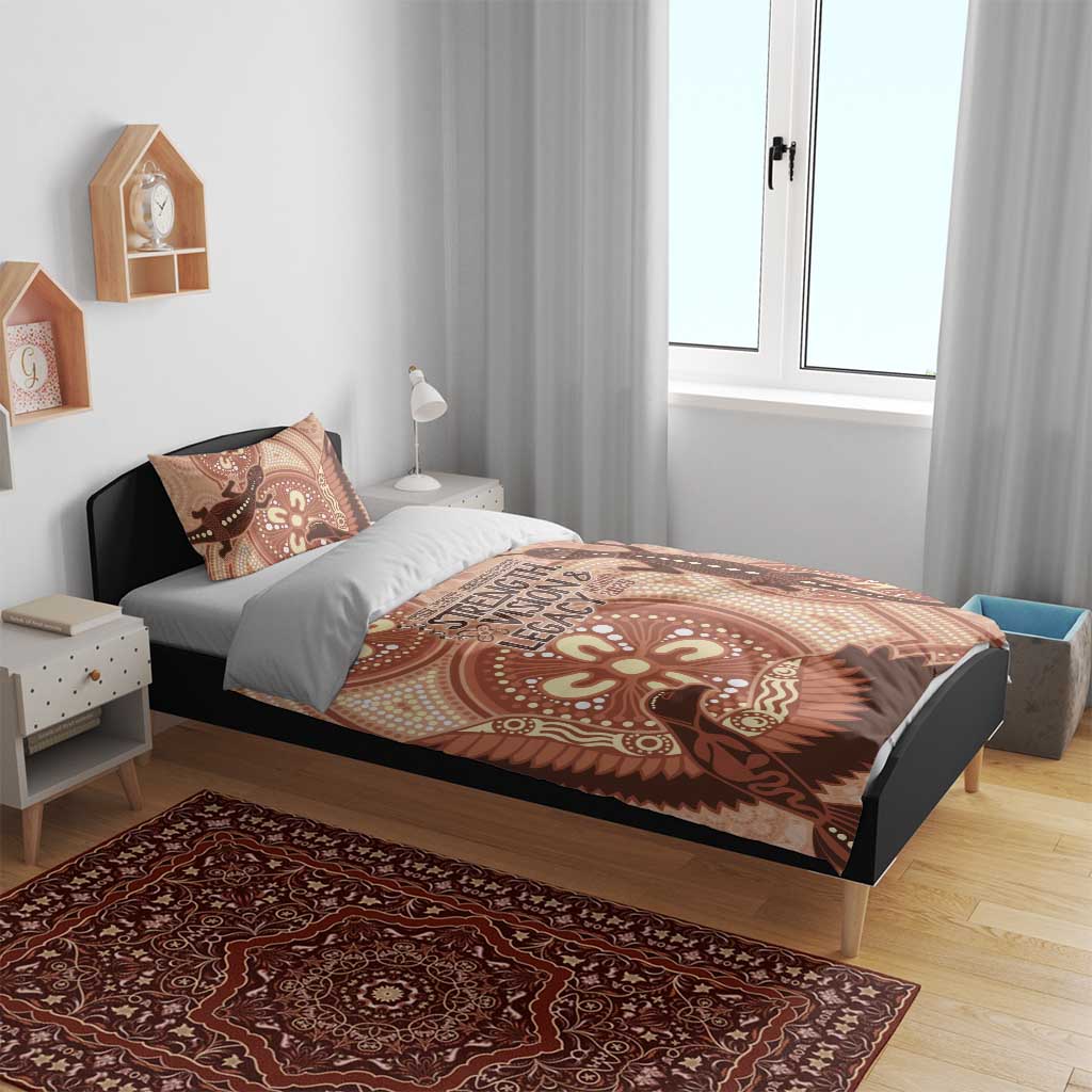 NAIDOC 2025 Strength Vision & Legacy Bedding Set Future Dreaming - Taupe