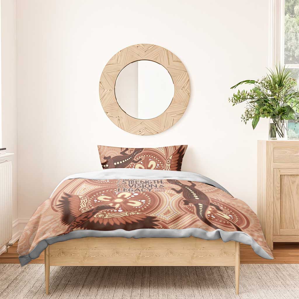 NAIDOC 2025 Strength Vision & Legacy Bedding Set Future Dreaming - Taupe
