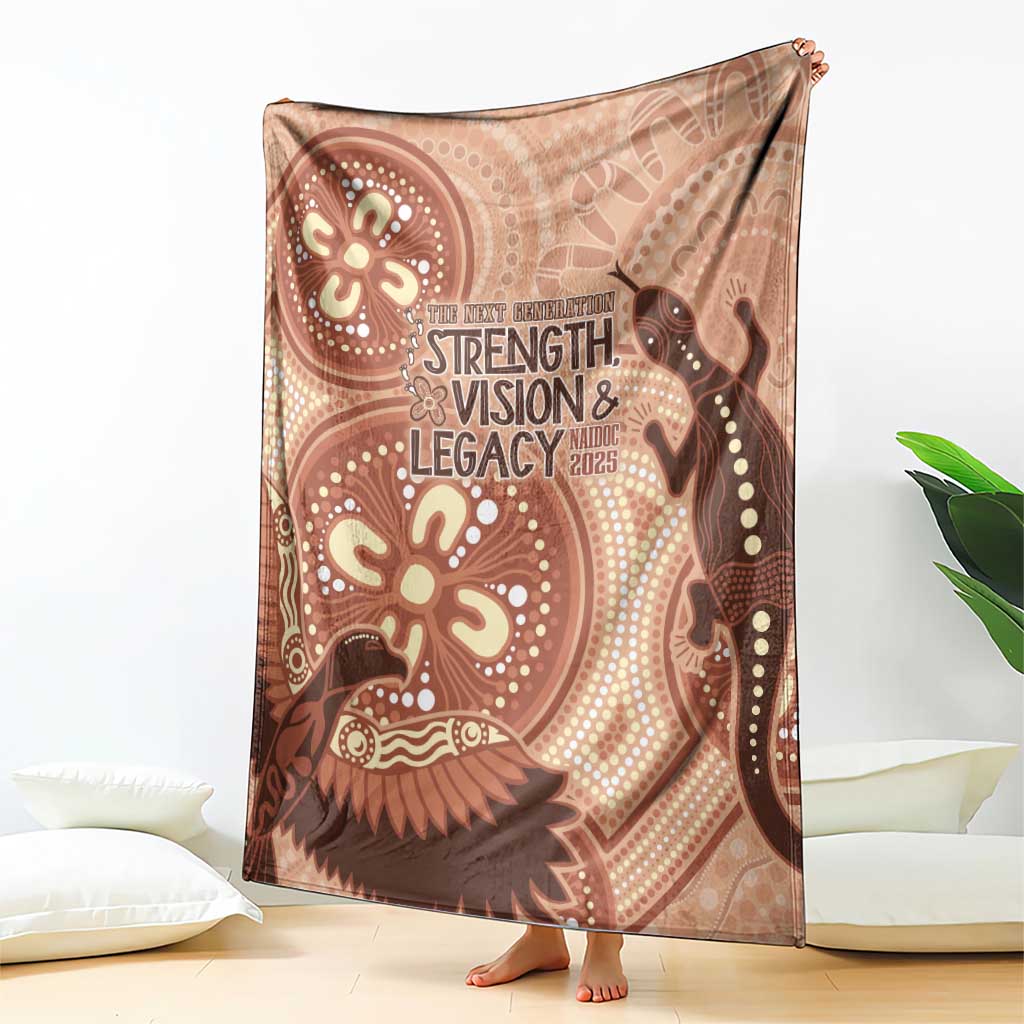 NAIDOC 2025 Strength Vision & Legacy Blanket Future Dreaming - Taupe