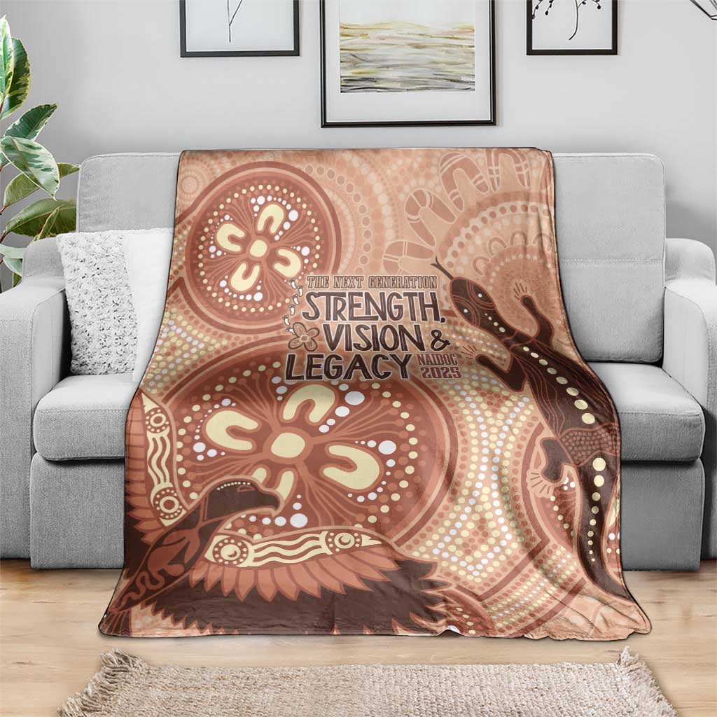 NAIDOC 2025 Strength Vision & Legacy Blanket Future Dreaming - Taupe