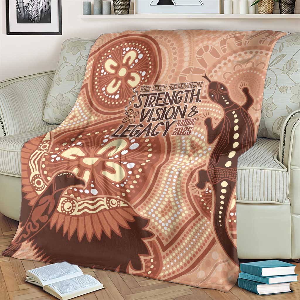NAIDOC 2025 Strength Vision & Legacy Blanket Future Dreaming - Taupe