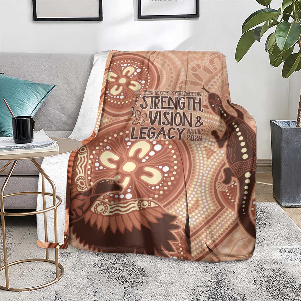 NAIDOC 2025 Strength Vision & Legacy Blanket Future Dreaming - Taupe