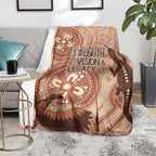 NAIDOC 2025 Strength Vision & Legacy Blanket Future Dreaming - Taupe