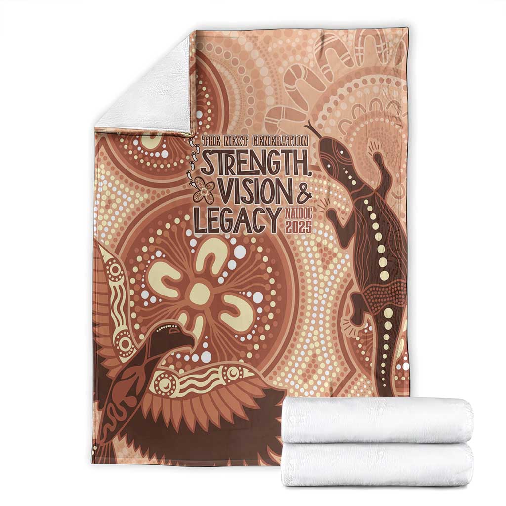 NAIDOC 2025 Strength Vision & Legacy Blanket Future Dreaming - Taupe