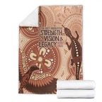 NAIDOC 2025 Strength Vision & Legacy Blanket Future Dreaming - Taupe