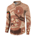 NAIDOC 2025 Strength Vision & Legacy Button Sweatshirt Future Dreaming - Taupe