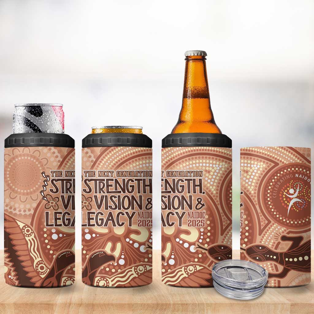 NAIDOC 2025 Strength Vision & Legacy 4 in 1 Can Cooler Tumbler Future Dreaming - Taupe