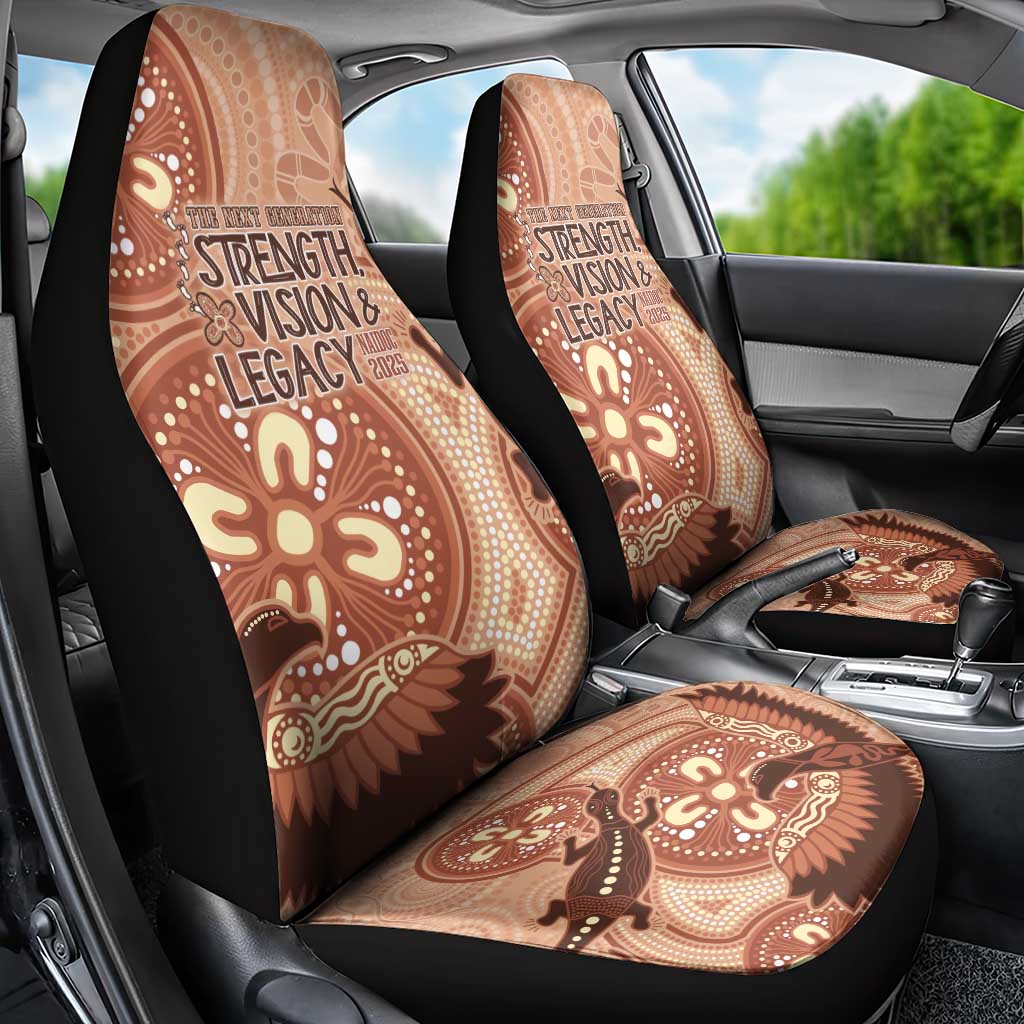 NAIDOC 2025 Strength Vision & Legacy Car Seat Cover Future Dreaming - Taupe