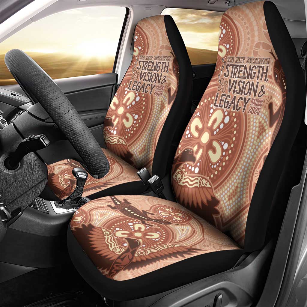NAIDOC 2025 Strength Vision & Legacy Car Seat Cover Future Dreaming - Taupe
