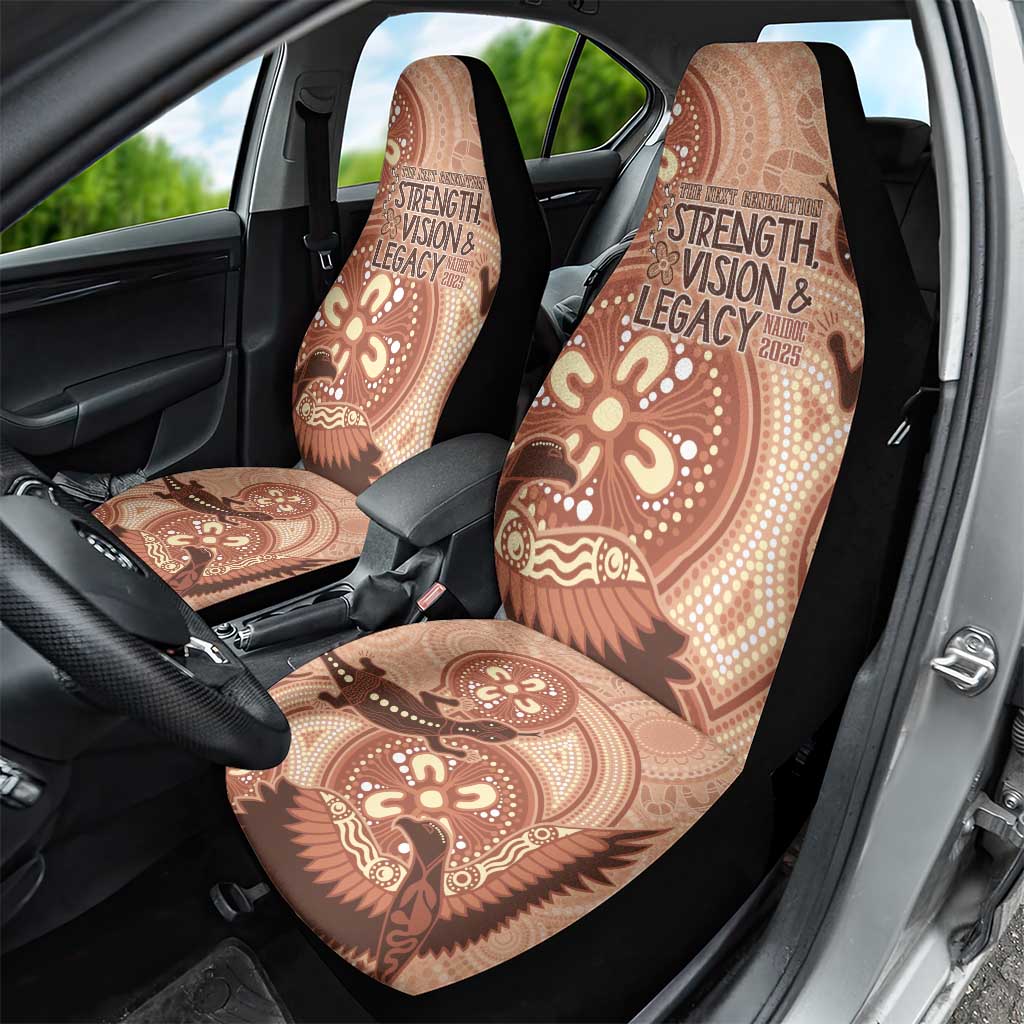 NAIDOC 2025 Strength Vision & Legacy Car Seat Cover Future Dreaming - Taupe
