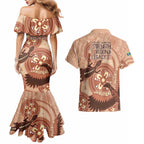NAIDOC 2025 Strength Vision & Legacy Couples Matching Mermaid Dress and Hawaiian Shirt Future Dreaming - Taupe