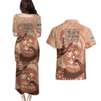 NAIDOC 2025 Strength Vision & Legacy Couples Matching Puletasi and Hawaiian Shirt Future Dreaming - Taupe