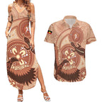 NAIDOC 2025 Strength Vision & Legacy Couples Matching Summer Maxi Dress and Hawaiian Shirt Future Dreaming - Taupe