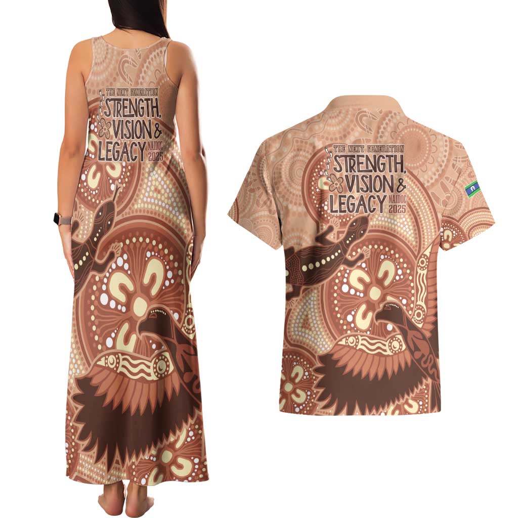 NAIDOC 2025 Strength Vision & Legacy Couples Matching Tank Maxi Dress and Hawaiian Shirt Future Dreaming - Taupe