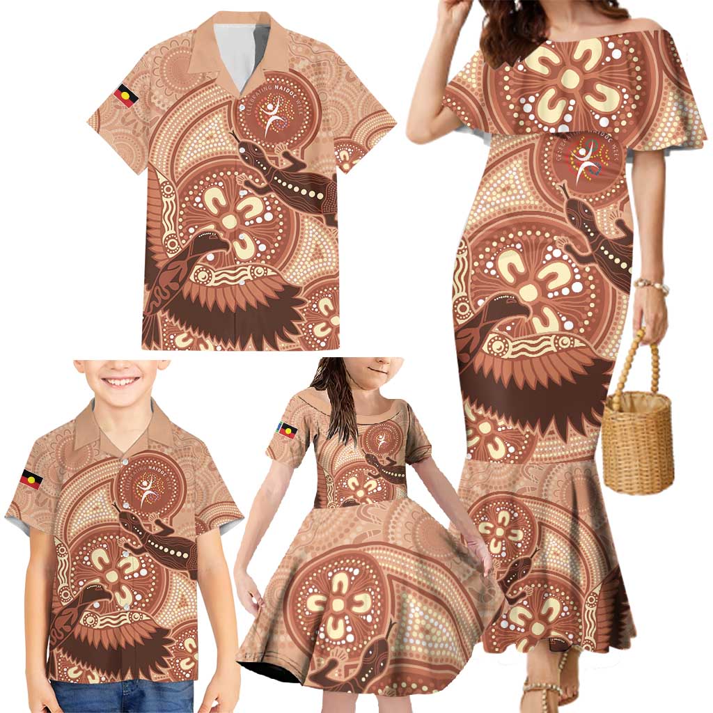NAIDOC 2025 Strength Vision & Legacy Family Matching Mermaid Dress and Hawaiian Shirt Future Dreaming - Taupe