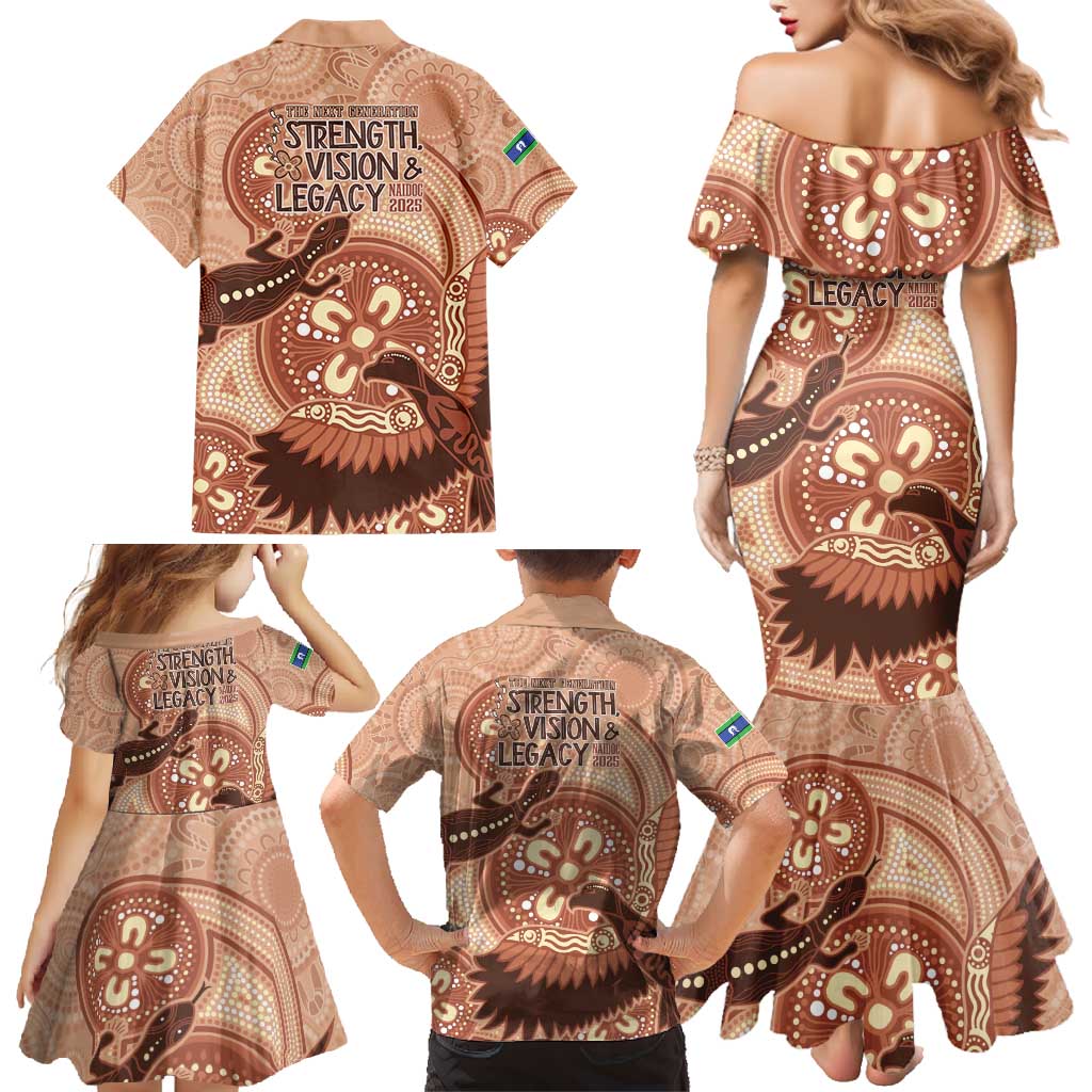 NAIDOC 2025 Strength Vision & Legacy Family Matching Mermaid Dress and Hawaiian Shirt Future Dreaming - Taupe