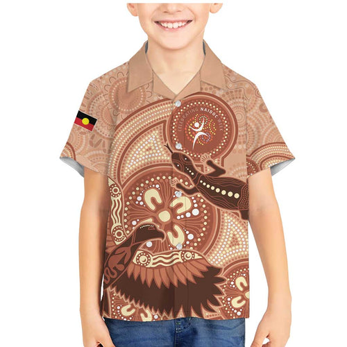 NAIDOC 2025 Strength Vision & Legacy Family Matching Mermaid Dress and Hawaiian Shirt Future Dreaming - Taupe