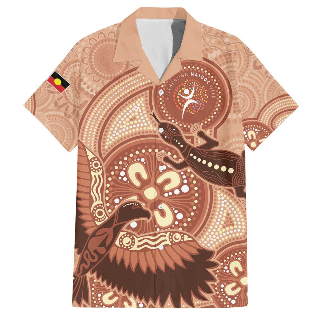 NAIDOC 2025 Strength Vision & Legacy Family Matching Off The Shoulder Long Sleeve Dress and Hawaiian Shirt Future Dreaming - Taupe