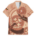 NAIDOC 2025 Strength Vision & Legacy Family Matching Off The Shoulder Long Sleeve Dress and Hawaiian Shirt Future Dreaming - Taupe