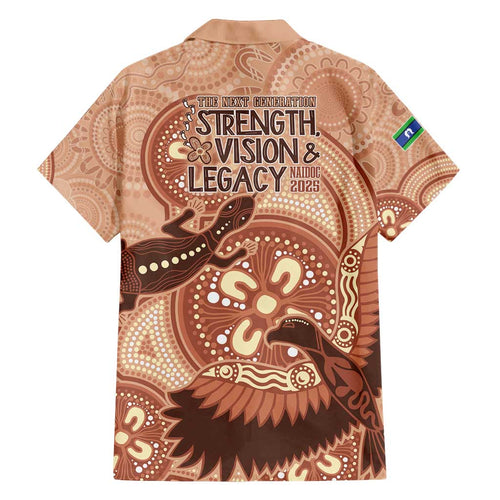 NAIDOC 2025 Strength Vision & Legacy Family Matching Off Shoulder Maxi Dress and Hawaiian Shirt Future Dreaming - Taupe