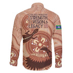 NAIDOC 2025 Strength Vision & Legacy Family Matching Off Shoulder Maxi Dress and Hawaiian Shirt Future Dreaming - Taupe