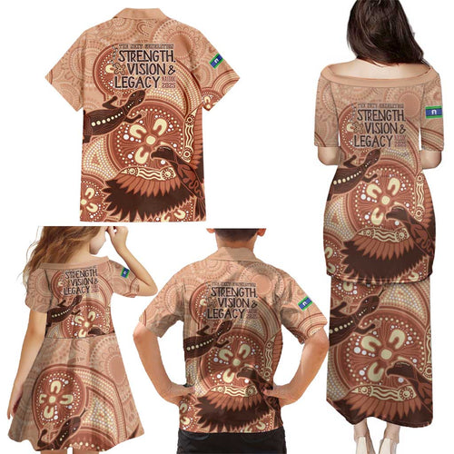 NAIDOC 2025 Strength Vision & Legacy Family Matching Puletasi and Hawaiian Shirt Future Dreaming - Taupe
