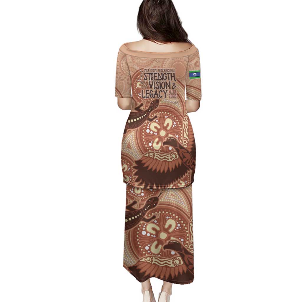 NAIDOC 2025 Strength Vision & Legacy Family Matching Puletasi and Hawaiian Shirt Future Dreaming - Taupe