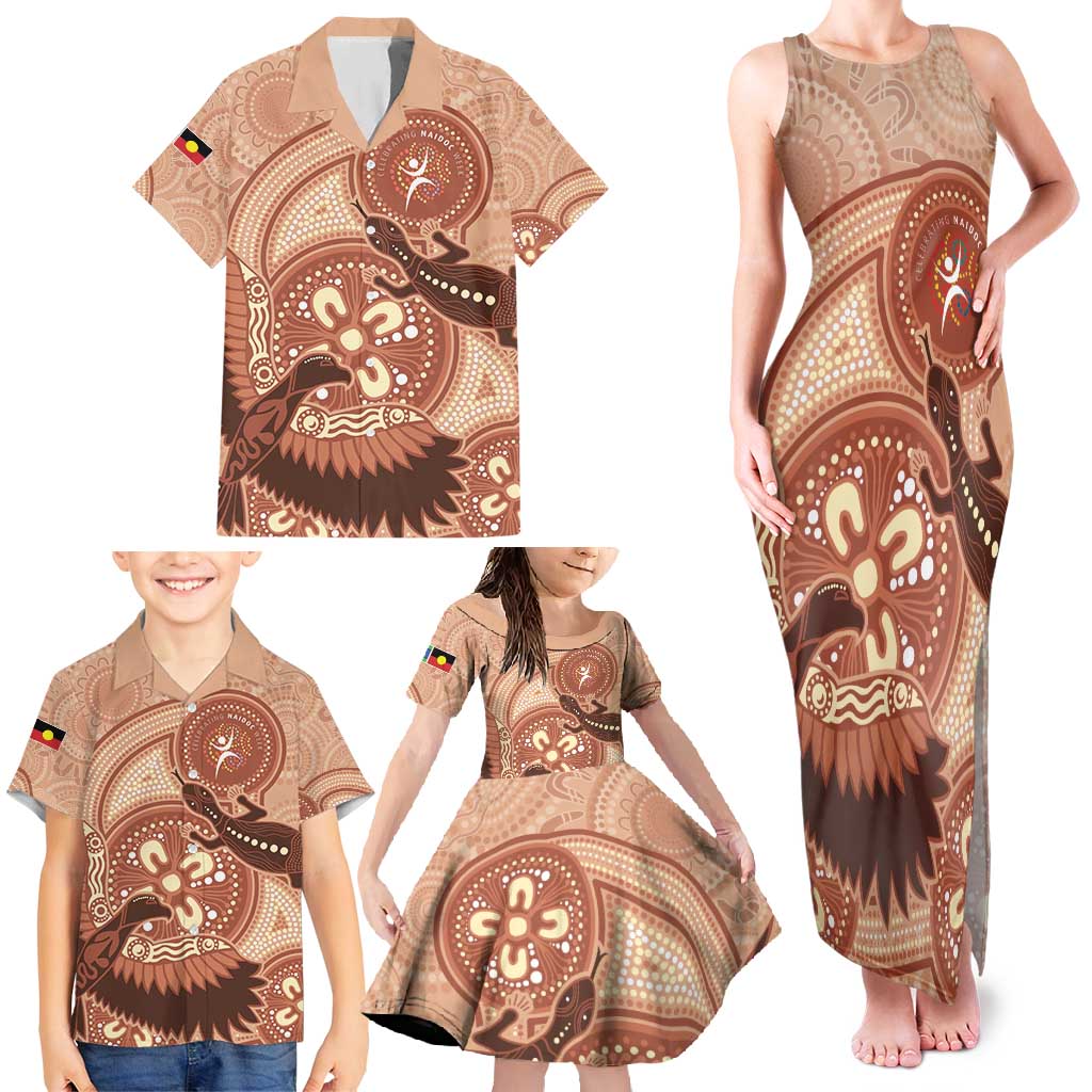 NAIDOC 2025 Strength Vision & Legacy Family Matching Tank Maxi Dress and Hawaiian Shirt Future Dreaming - Taupe