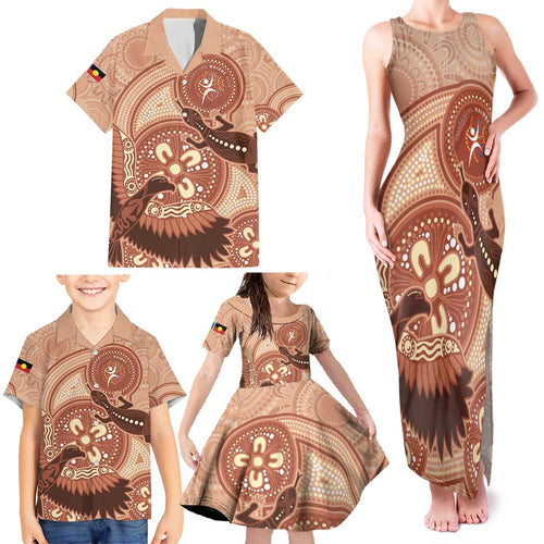 NAIDOC 2025 Strength Vision & Legacy Family Matching Tank Maxi Dress and Hawaiian Shirt Future Dreaming - Taupe