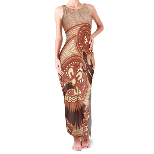 NAIDOC 2025 Strength Vision & Legacy Family Matching Tank Maxi Dress and Hawaiian Shirt Future Dreaming - Taupe