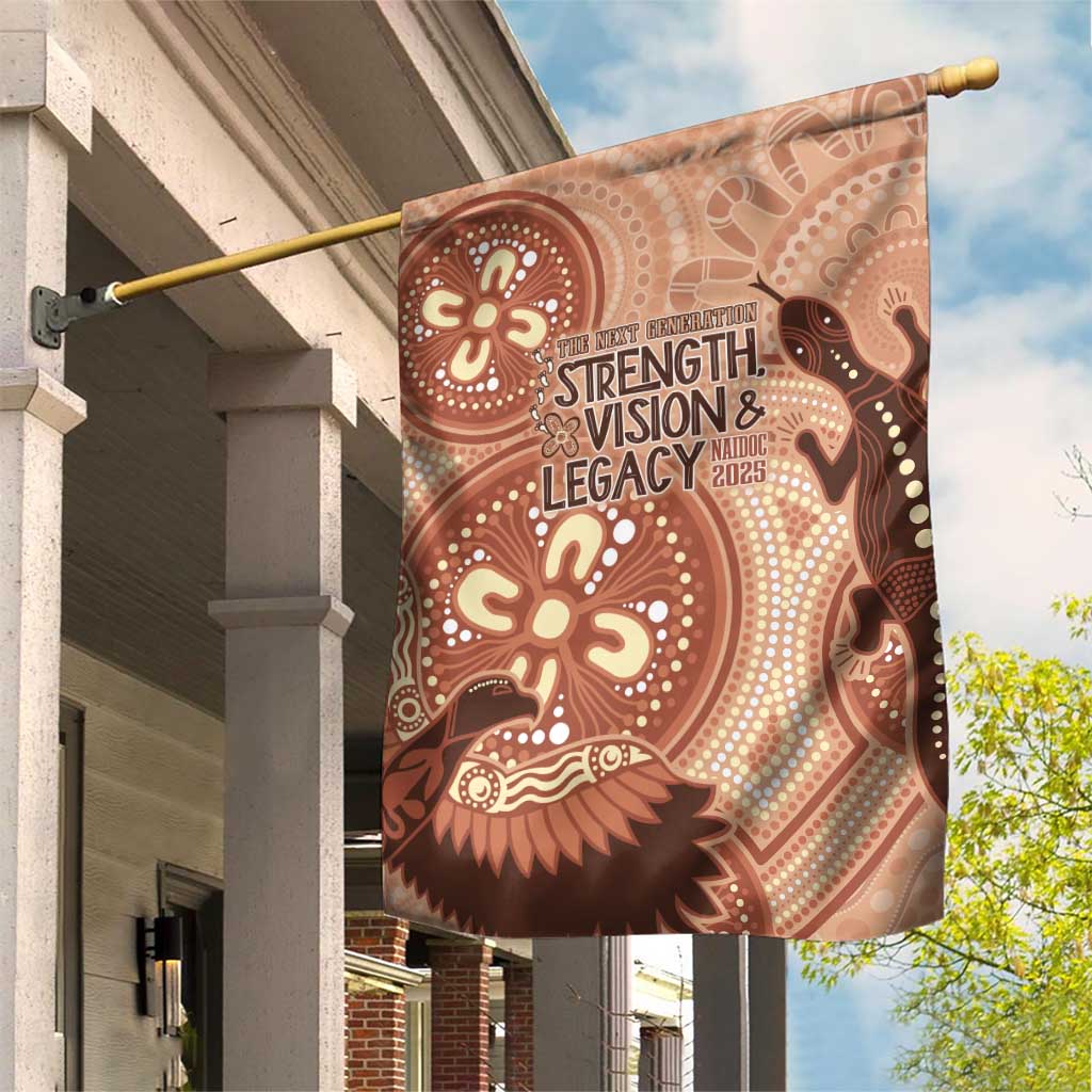 NAIDOC 2025 Strength Vision & Legacy Garden Flag Future Dreaming - Taupe