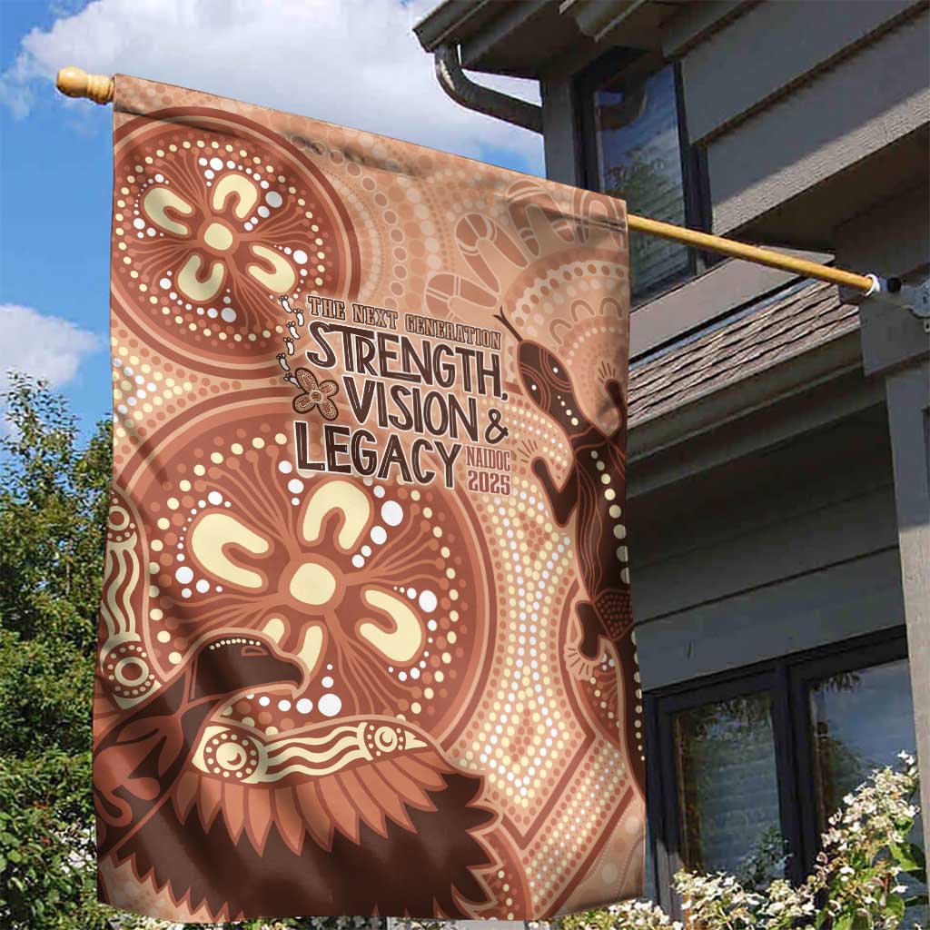 NAIDOC 2025 Strength Vision & Legacy Garden Flag Future Dreaming - Taupe