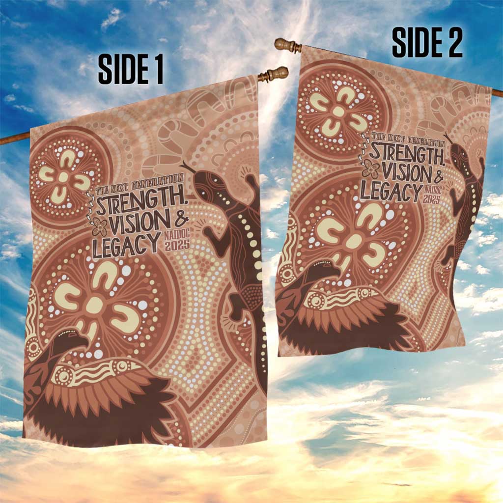 NAIDOC 2025 Strength Vision & Legacy Garden Flag Future Dreaming - Taupe