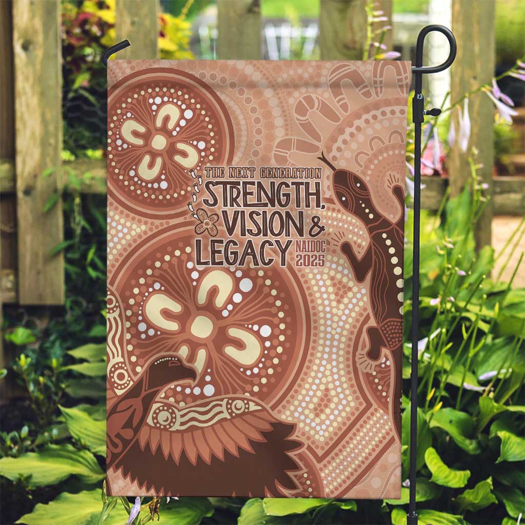 NAIDOC 2025 Strength Vision & Legacy Garden Flag Future Dreaming - Taupe