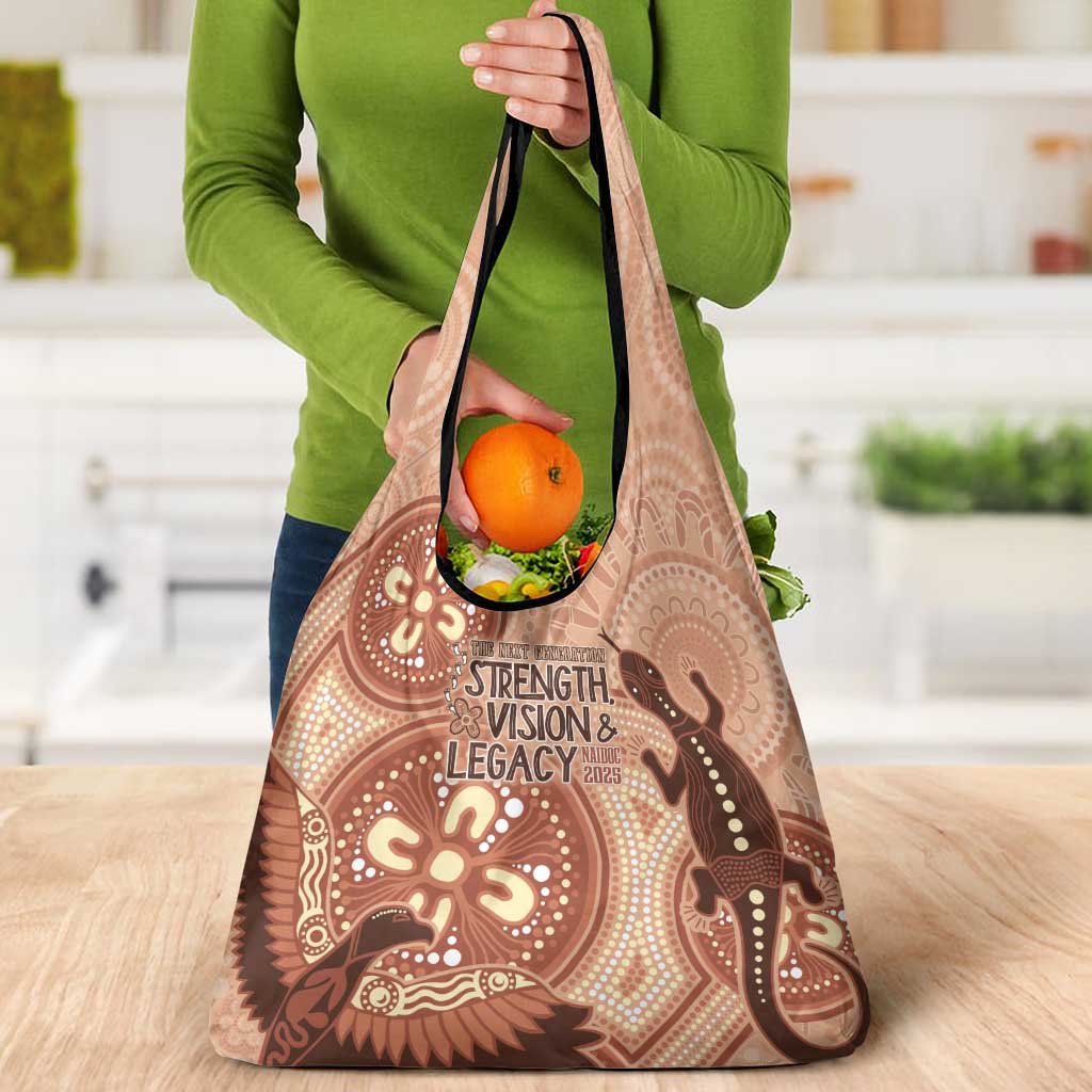 NAIDOC 2025 Strength Vision & Legacy Grocery Bag Future Dreaming - Taupe