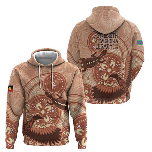 NAIDOC 2025 Strength Vision & Legacy Hoodie Future Dreaming - Taupe