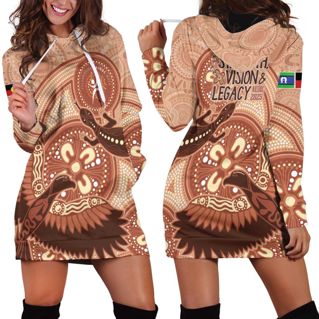 NAIDOC 2025 Strength Vision & Legacy Hoodie Dress Future Dreaming - Taupe