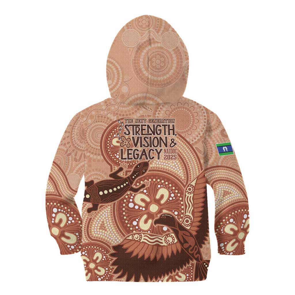NAIDOC 2025 Strength Vision & Legacy Kid Hoodie Future Dreaming - Taupe