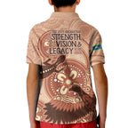 NAIDOC 2025 Strength Vision & Legacy Kid Polo Shirt Future Dreaming - Taupe