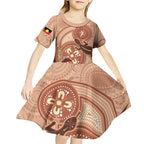 NAIDOC 2025 Strength Vision & Legacy Kid Short Sleeve Dress Future Dreaming - Taupe