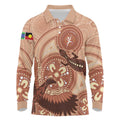 NAIDOC 2025 Strength Vision & Legacy Long Sleeve Polo Shirt Future Dreaming - Taupe