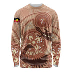 NAIDOC 2025 Strength Vision & Legacy Long Sleeve Shirt Future Dreaming - Taupe