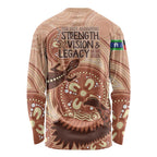 NAIDOC 2025 Strength Vision & Legacy Long Sleeve Shirt Future Dreaming - Taupe