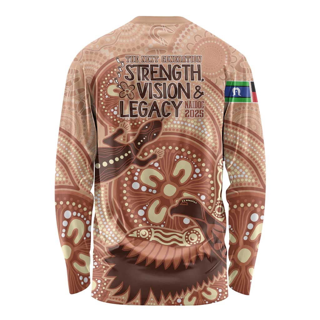 NAIDOC 2025 Strength Vision & Legacy Long Sleeve Shirt Future Dreaming - Taupe