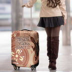 NAIDOC 2025 Strength Vision & Legacy Luggage Cover Future Dreaming - Taupe