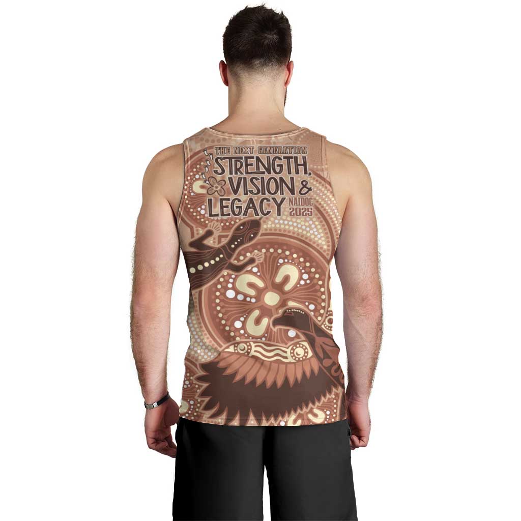 NAIDOC 2025 Strength Vision & Legacy Men Tank Top Future Dreaming - Taupe