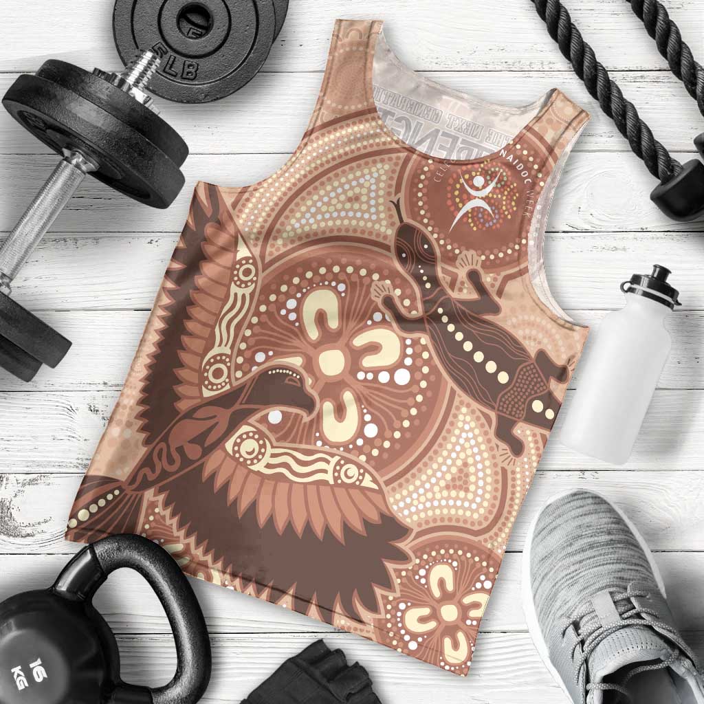 NAIDOC 2025 Strength Vision & Legacy Men Tank Top Future Dreaming - Taupe